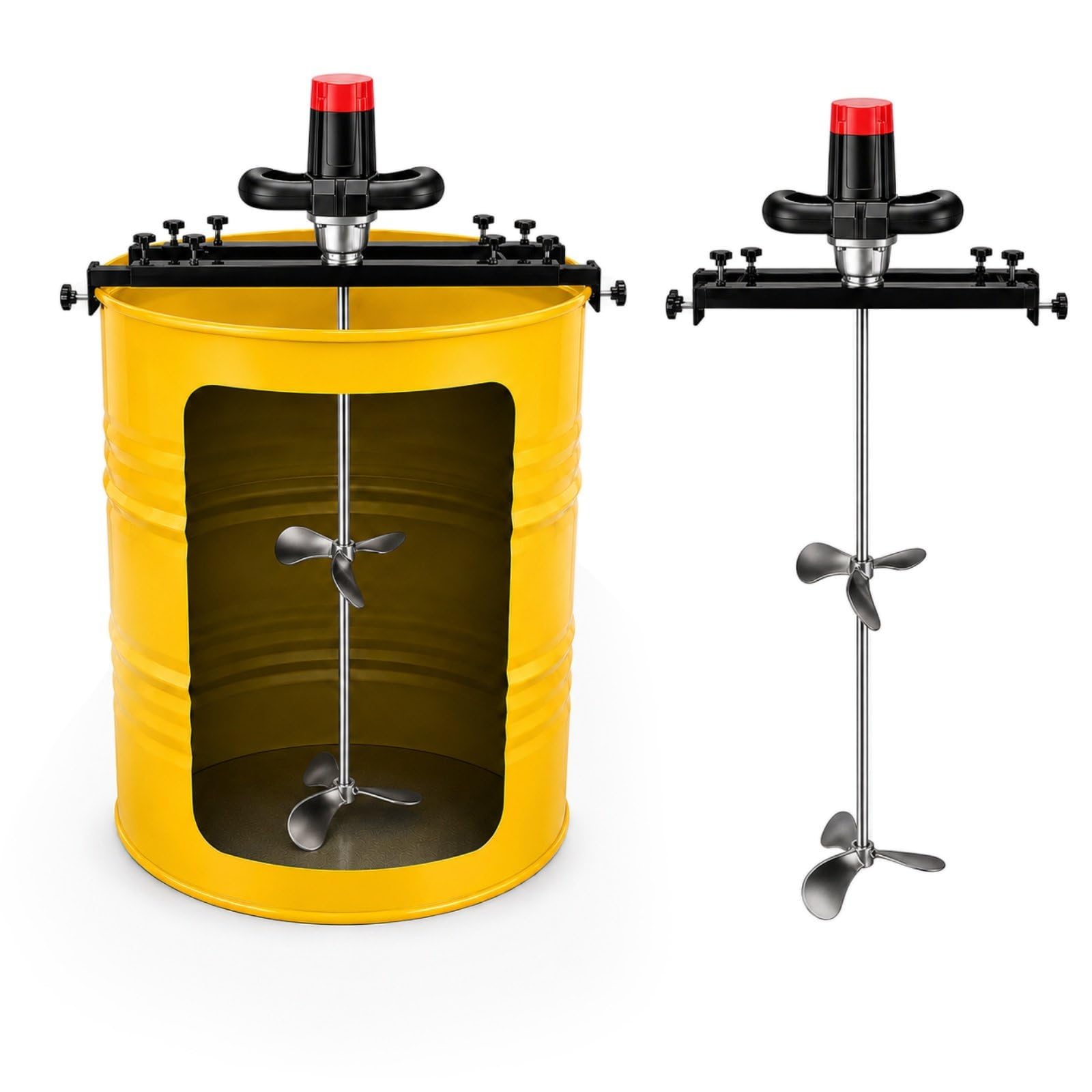 Industrial IBC Mixer for 1000L Tanks, Folding Propeller Agitator Leaf