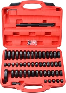 Prokomon 52Pc Custom Bushing Driver Tool Set and Transmission Wheel Axle Bearing Race and Seal Driver Set, Bush Removal Puller Bearing Press Tool Kit