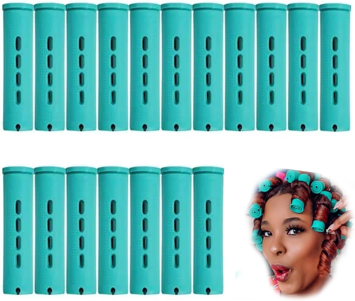 Perm Rods Jumbo,18 pcs Hair Perm Rods Cold Wave Rods,Short Cold Wave