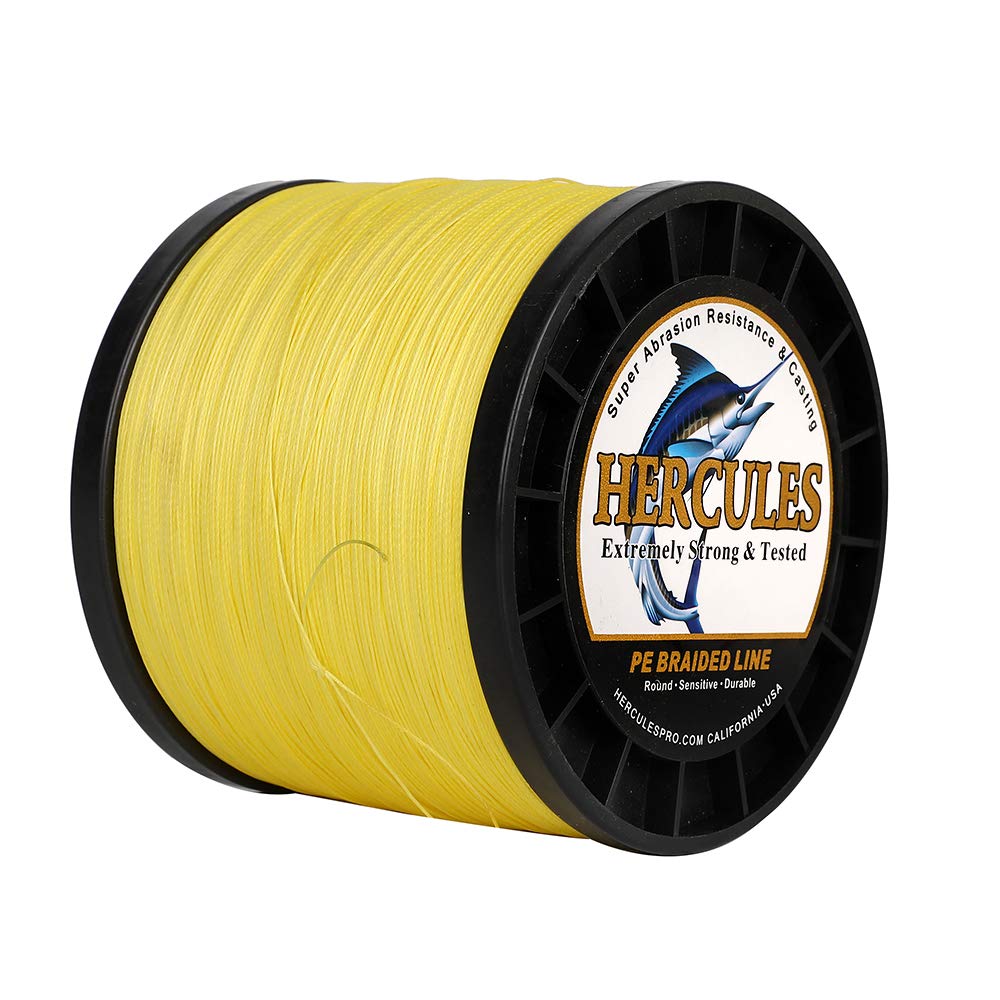 Hercules Super Strong 500M 547 Yards Braided Fishing Line 40 LB Test for Saltwater Freshwater PE Braid Fish Lines 4 Strands