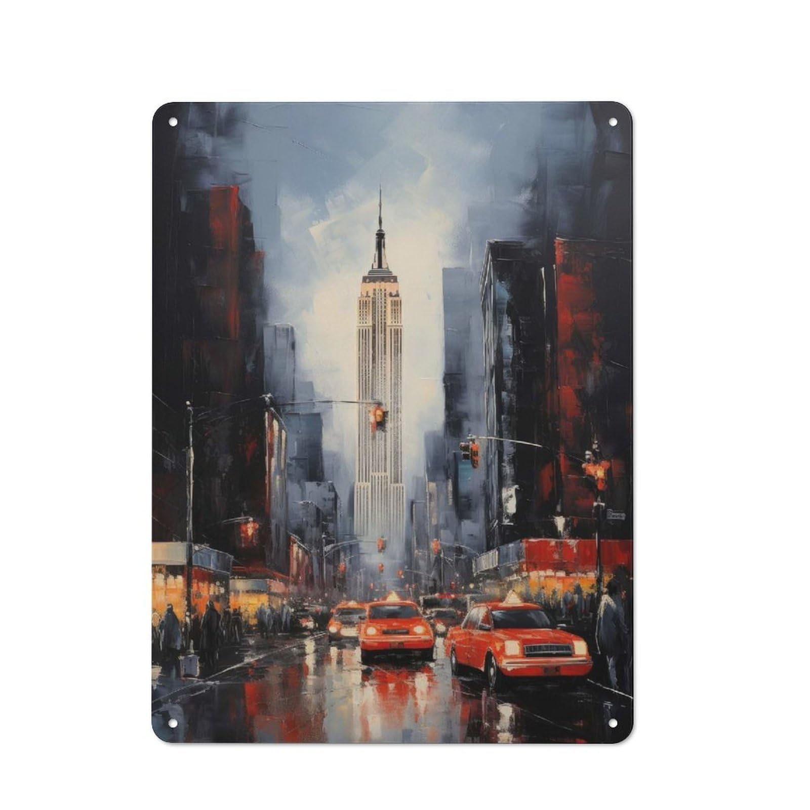 Junmoney New York City Retro-Style Metal Sign 40X30cm For Garage Or Workshop, A Moving-Home Gift For Collectors Of Tin Signs
