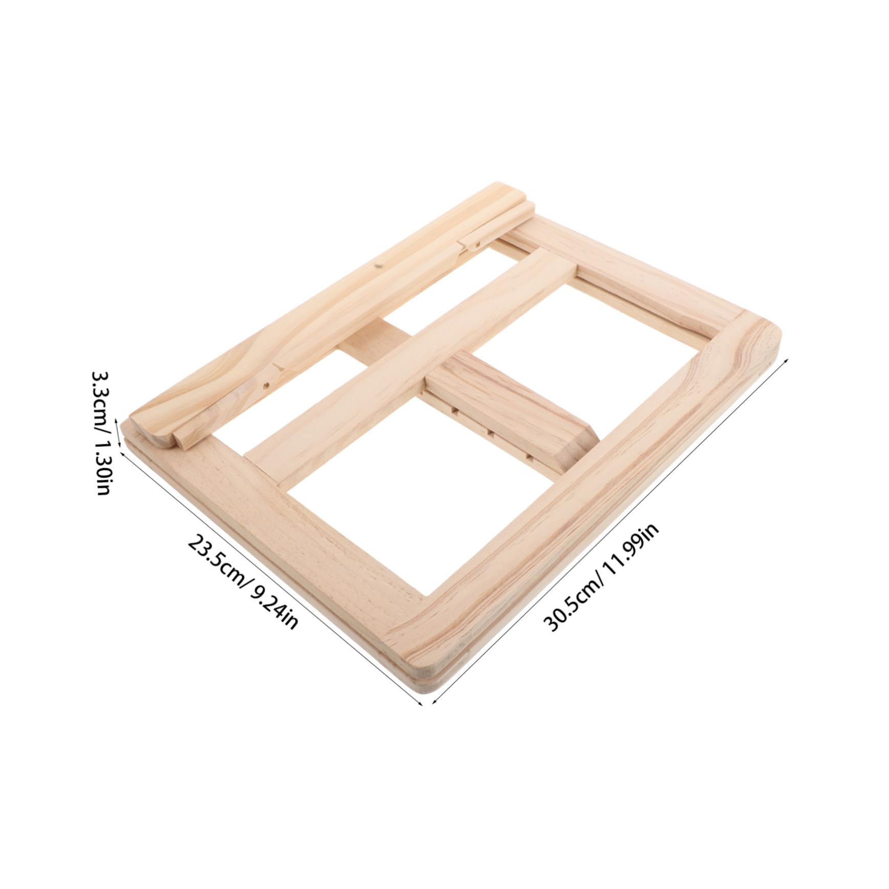 LABRIMP Supporto in Legno Regolabile per Ricettari e Laptop Pieghevole con Fissaggio Pagine