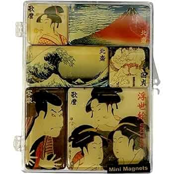 Amazon.co.jp: 浮世絵マグネット 6個セット 浮世絵 日本