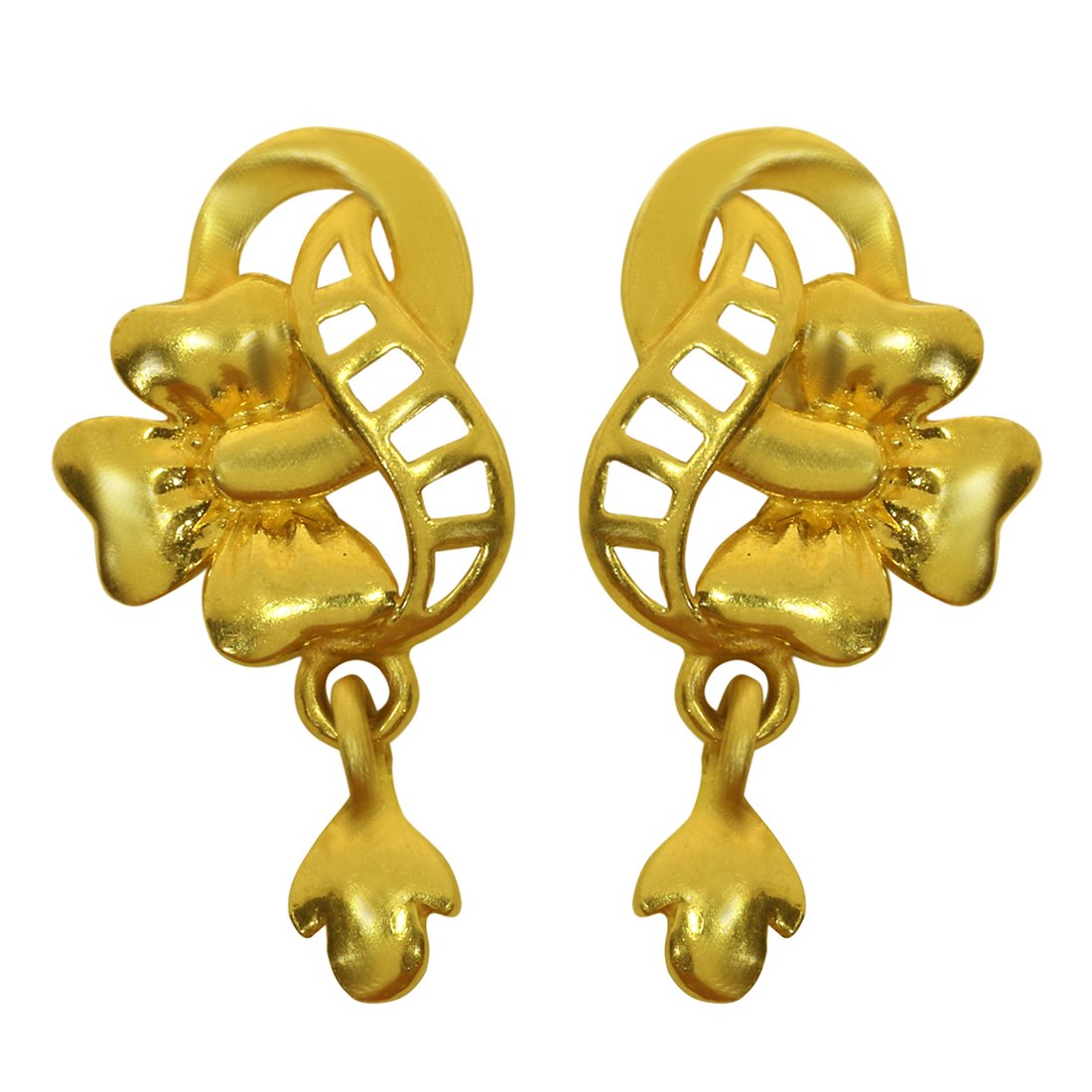 joyalukkas 22KT (916) Yellow Gold Drop Earrings for Women (BN11190485)-picture-27