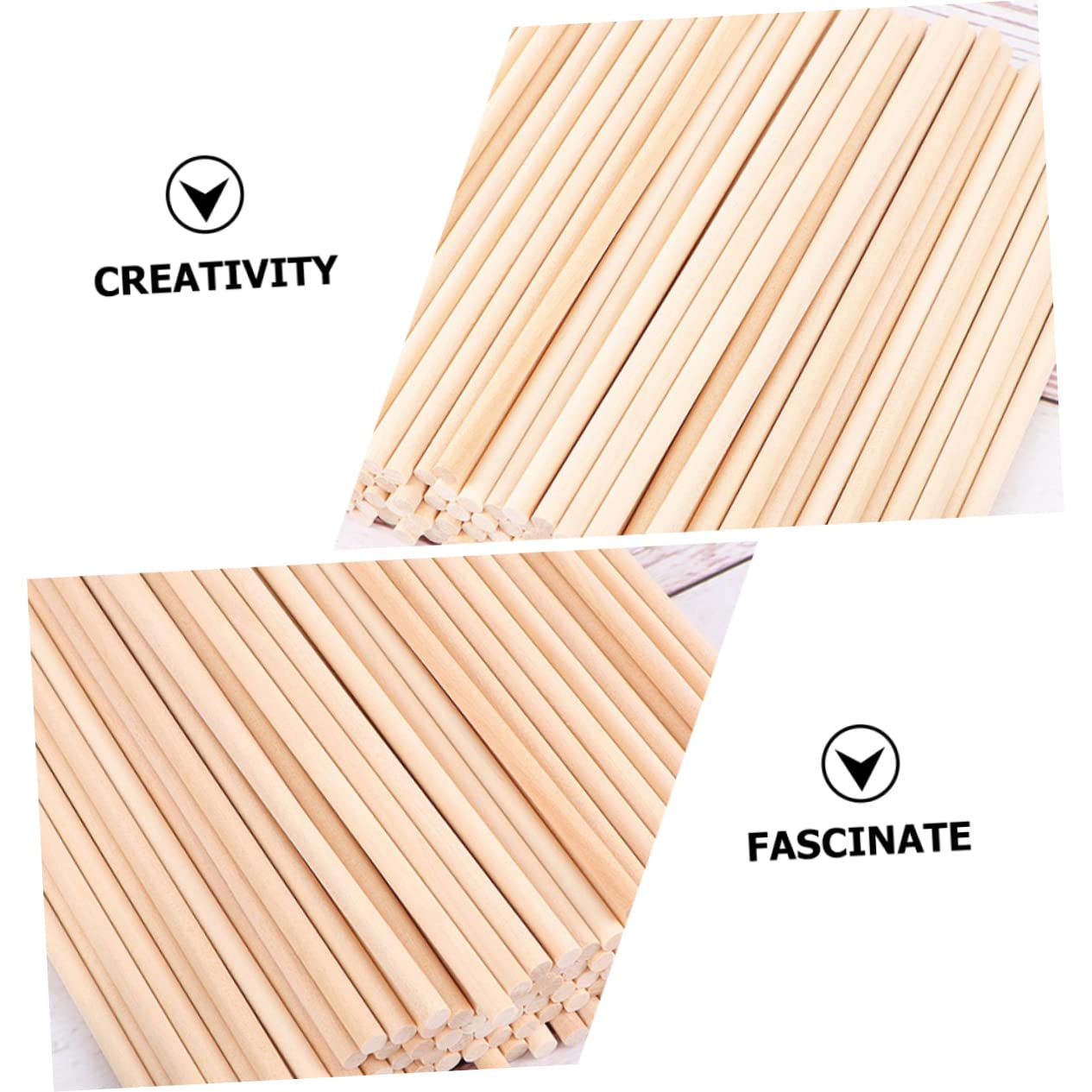 Artibetter 3sets Wooden Rhythm Sticks for Educational Percussion Instrument Craft Sticks for Music Activities and for Classroom DIY Projects 50pcs*3