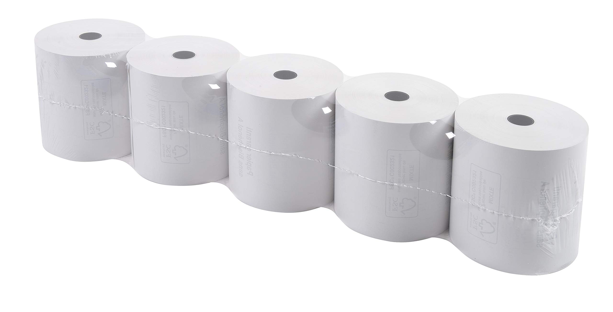 Bobines caisses Exacompta 43817E - l 80 mm x L 76 m, Ø 80 mm - 1 pli(s) - paquet de 10