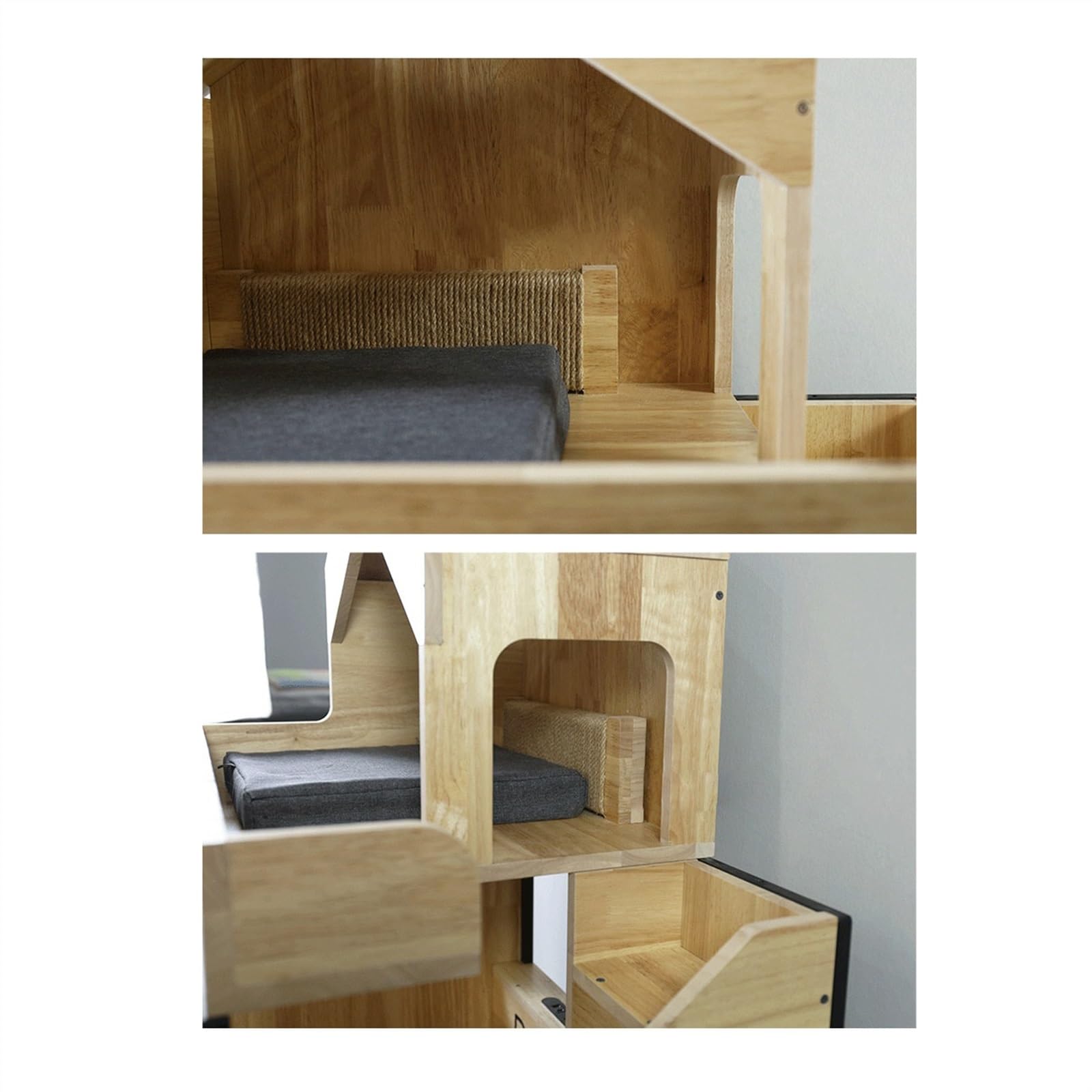 Casa del Gatto Portaoggetti in Legno Integrato for Gatti Cat Villa Cat Struttura da Arrampicata Gabbia per Gatti (Color : 2)