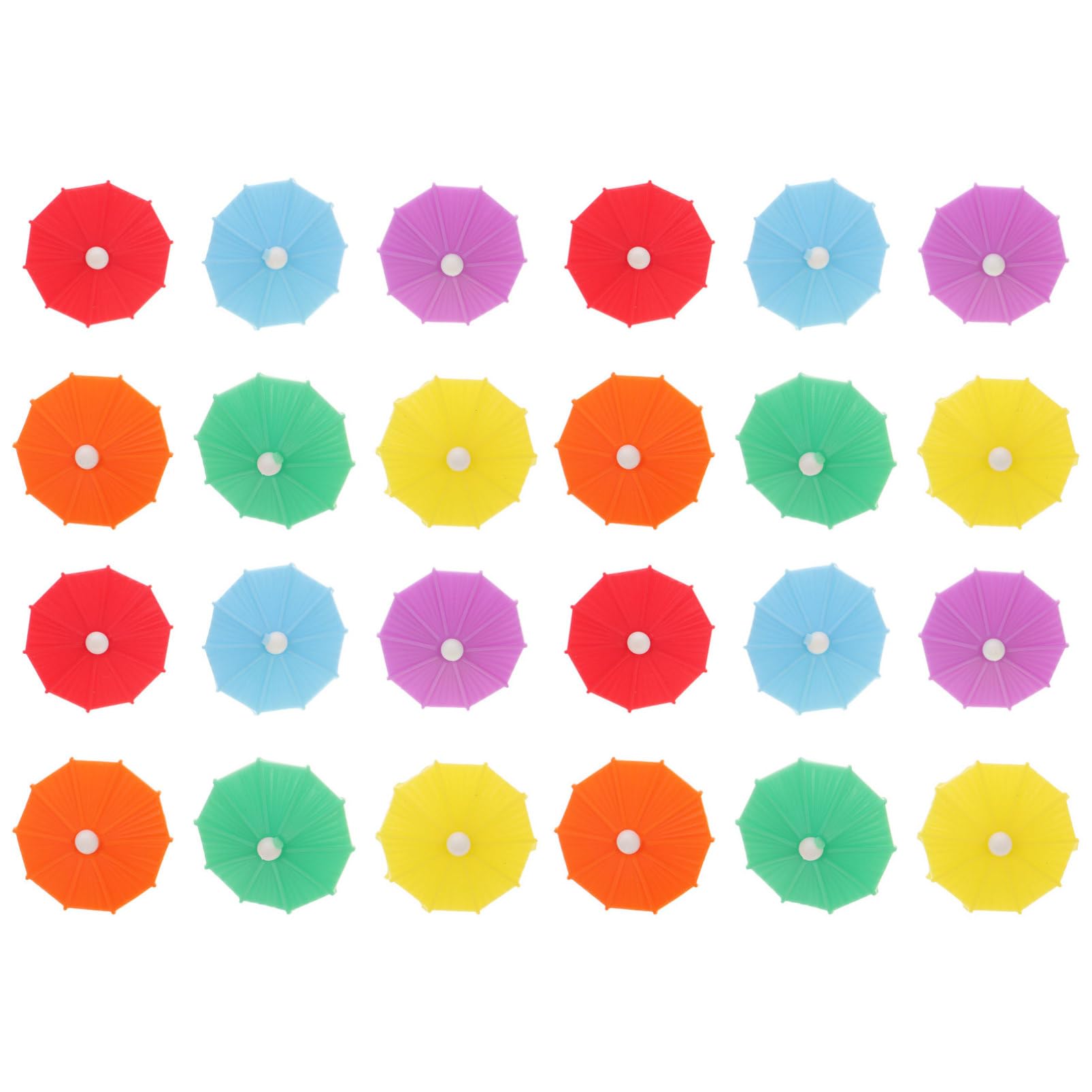 COLLBATH 24pcs Umbrella Shape Cup Labels Creative Drink Markers for Wine Glasses Mugs Flutes Food Grade Party Accessories for Easy Identification at Gatherings