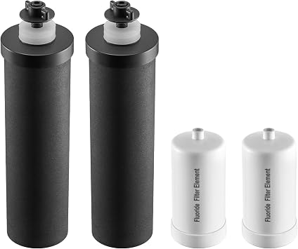 Happybuy Water Filters Replacement, Purification Elements, Replacement Filters for Gravity Water Filter System, Compatible with Most Brands, Pack of 4