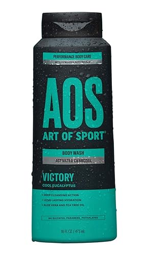 Art of Sport Gel de baño para hombre jabón de ducha activado con carbón fragancia de eucalipto hecho con botánicos naturales jabón hidratante para Art of Sport Gel de baño para hombre jabón de ducha activado con carbón fragancia de eucalipto hecho con botánicos naturales jabón hidratante para