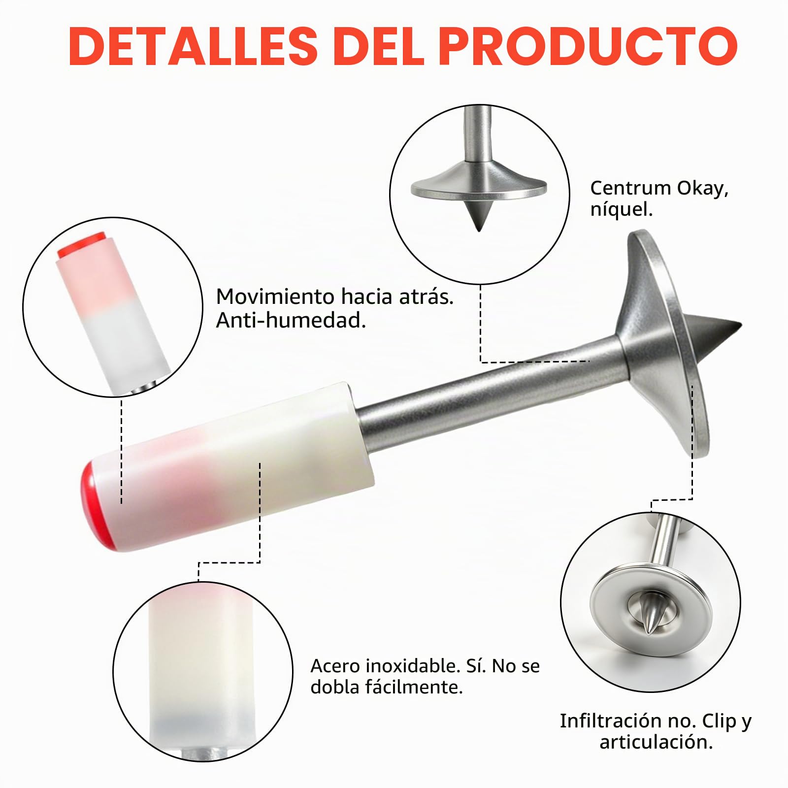 400 Clavos para Pistola de Impacto, 7,3 mm Mini Clavos para Clavadora, Clavos para Hormigón y Tejas, Compatibles con Pistola de Clavos Manual y Eléctrica （400 unidades）