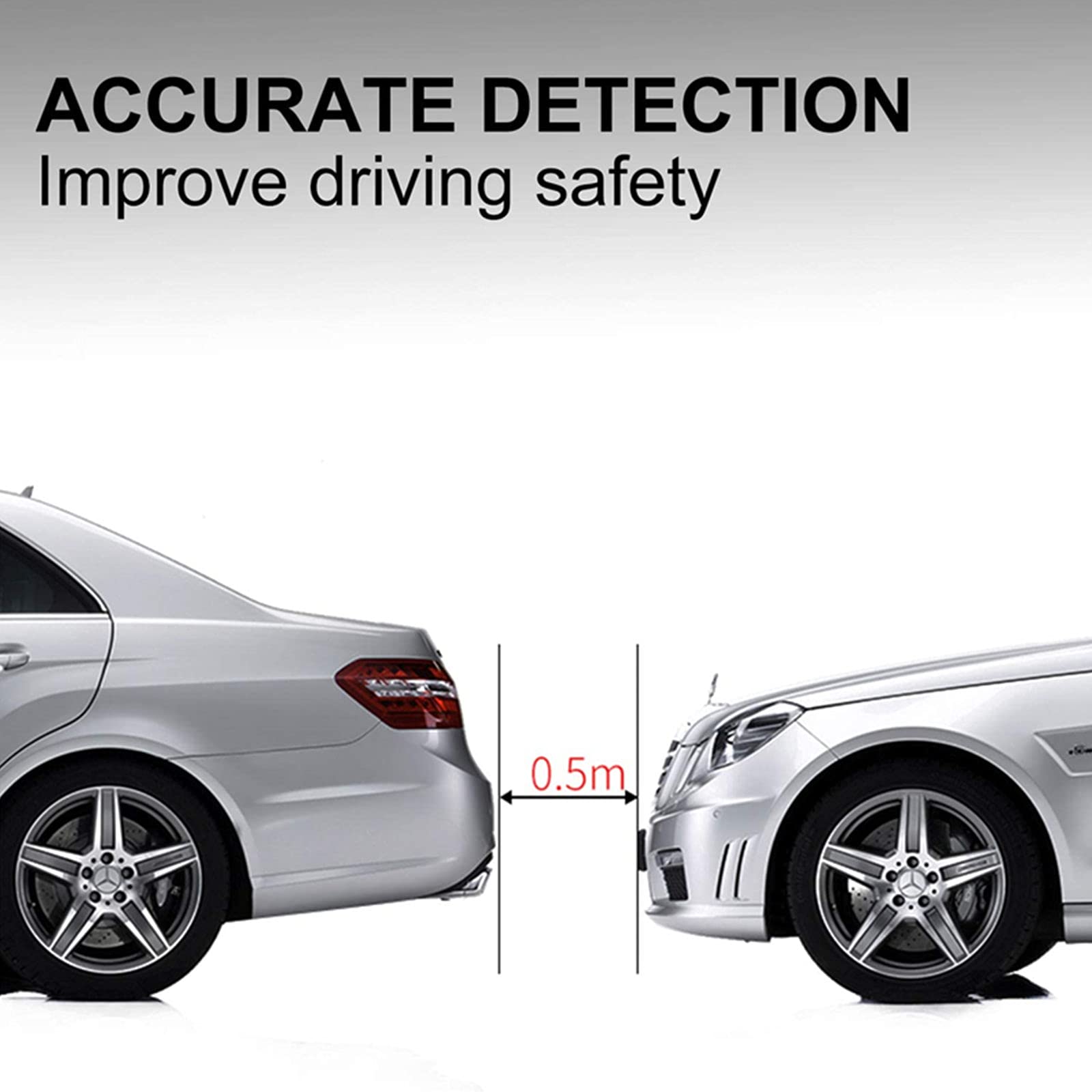 Kit Sensori Di Parcheggio Con Display LED - 4 Sensori A Ultrasuoni Per Auto, Allarme Audio E Visivo Per Retromarcia - Foto 4