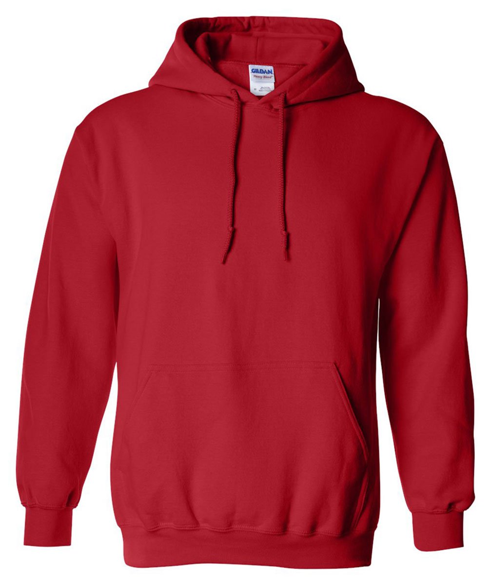 Gildan Men's Adult Hooded 18500 Long Sleeve Hoodie, Red, Medium