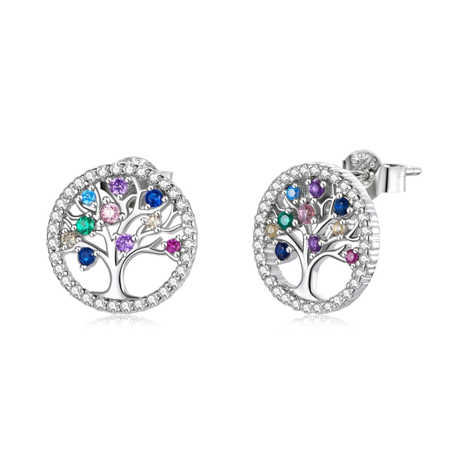 Gemnel luxury jewelry orecchini a cerchio in argento sterling 925 con diamanti i