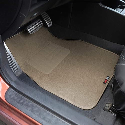 Miniatura 4 de BDK Beige Heavy Duty Front & Rear Carpet Floor Mats Universal Liners for Car SUV Van & Truck, All Weather Protection with Anti-Slip Nibs, Fit