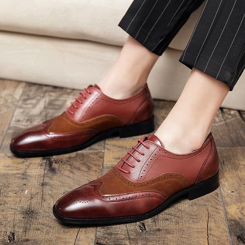 Men's Leather Formal Dress Shoes Oxford Business Comfortable Loafers Classic Pointed Toe Wedding Office Casual Work Footwear3