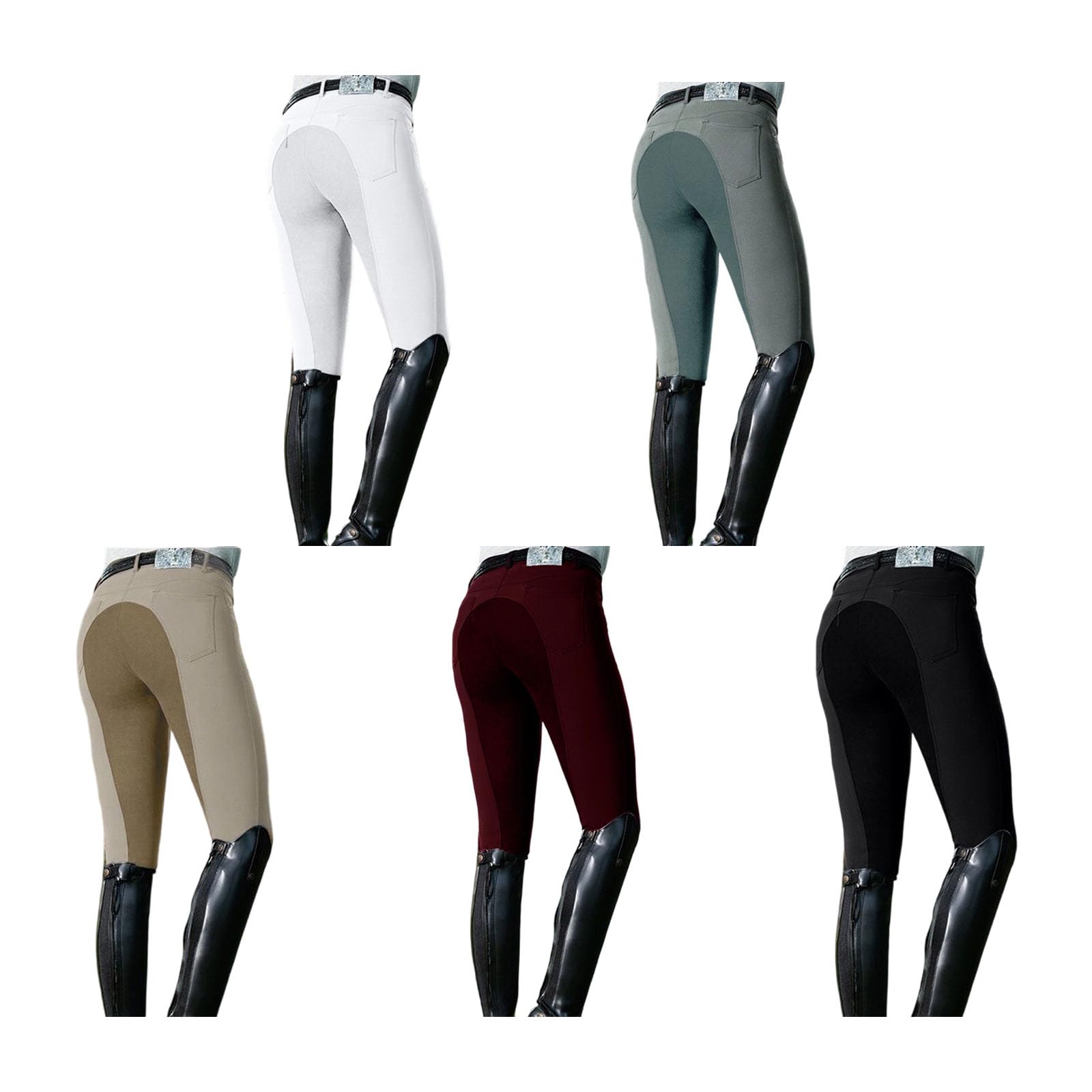 Leggings ecuestres de tela gruesa para montar a caballo, ciclismo y deportes al aire libre, pantalones ajustados de equitación