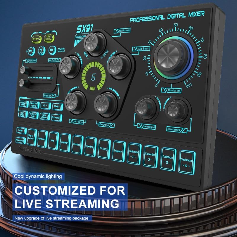 DJ-Controller, SX91 Professionelle Live-XLR-Soundkartenschnittstelle mit mehreren Effekten