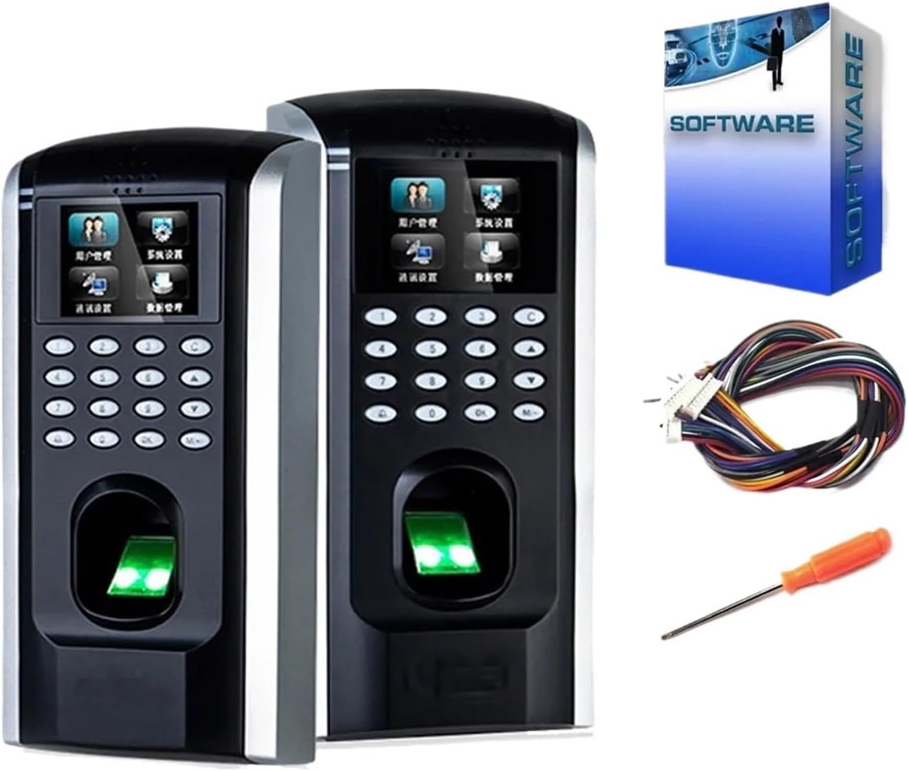 従業員用タイムレコーダー中小企業生体指紋従業員勤怠管理機ワイヤレス Wifi 指紋スキャナー オフィス、工場、ホテル、学校などに  中小企業向けタイムレコーダー 従業員勤怠管理機 端末機 シンプルなアクセス制御 多言語 生体認証指紋 計算の時間削減(K40) 出退勤管理 ... タイムレコーダー 勤怠端末 中小企業向け生体認証指紋アクセス制御 (K40)(K40)