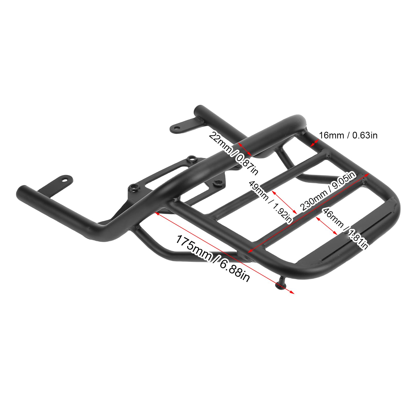 Ausla Porte-Bagages Arrière pour Moto, Support de Boîte à Casque et Porte-Bagages en Fer anodisé Résistant pour Z900 RS 2018-2024