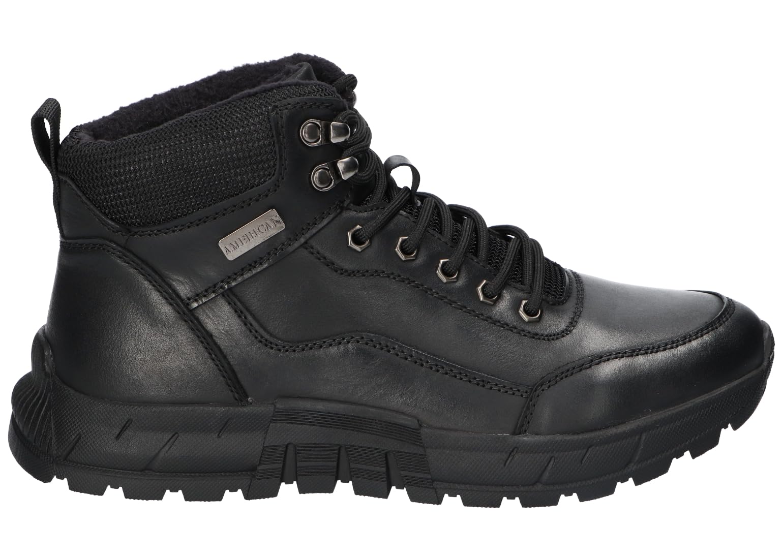 CY160 CIEPŁE TRAPERY TREKKINGI BUTY ZIMOWE SKÓRZANE MĘSKIE BK 41