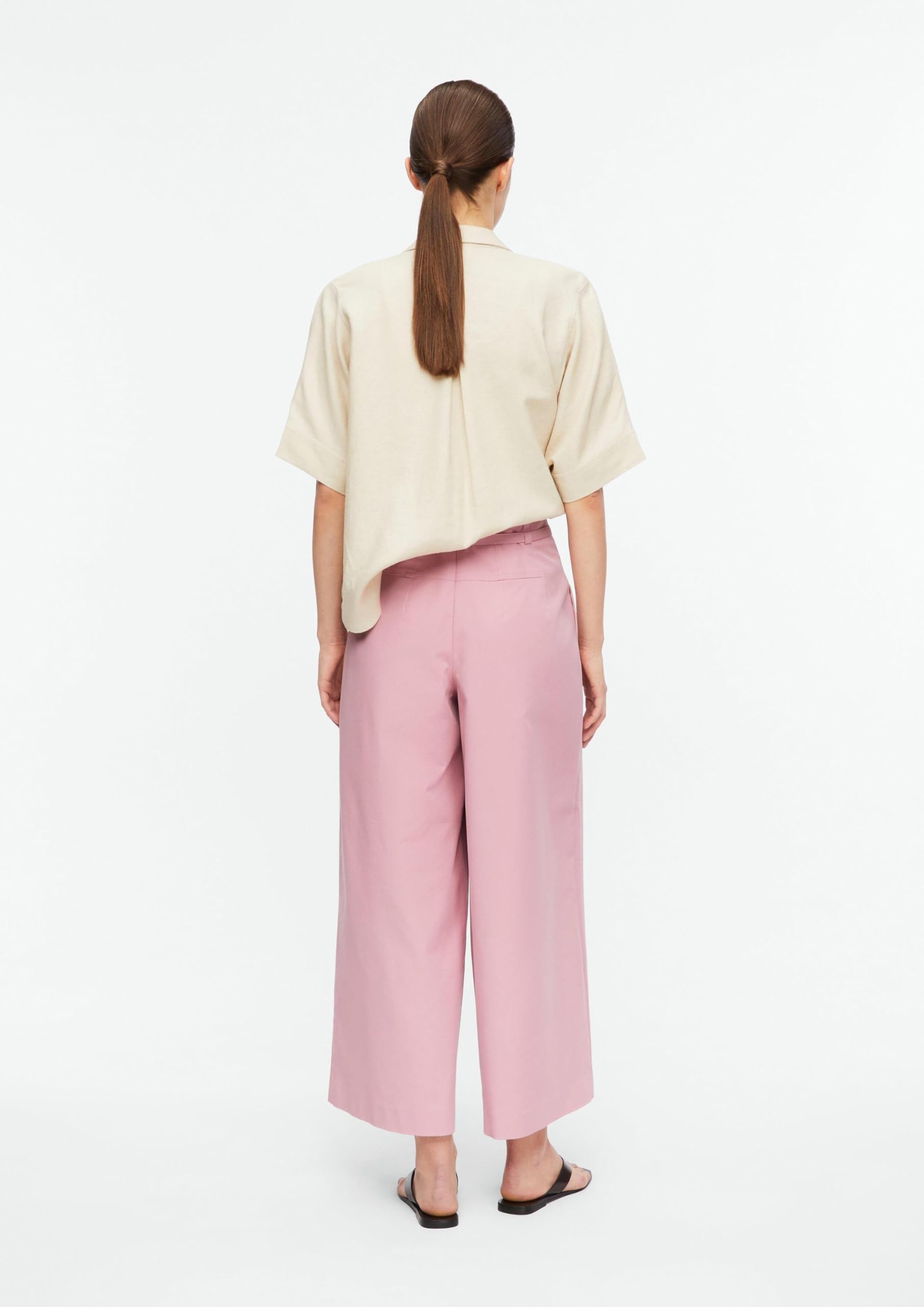 Comma Wide-Leg-Hose mit Bundfalten in Ankle-Länge