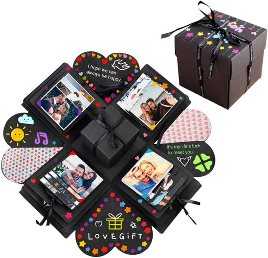Amazon.com: DIY Surprise Explosion Box, Love Memory Photo Album for ...