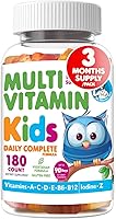 Vista 10 de Gomitas multivitamínicas para niños, 14 vitaminas esenciales, suplemento diario para mayores de 2 años, vitamina A, C, D, E, vegetariana B6 y B12