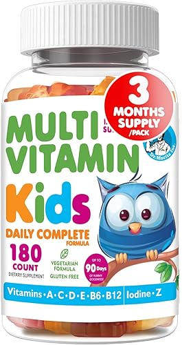 DR. MORITZ Gomitas multivitamínicas para niños, con vitaminas para niños A, C, D, E, B6, B12, zinc y más, apoyo diario completo, multivitaminas
