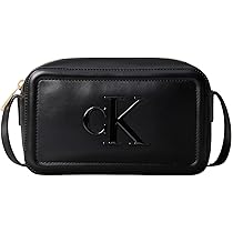 Calvin Klein Donna Borsa a Tracolla Bold Camera Bag con Logo, Nero (Black), Taglia Unica