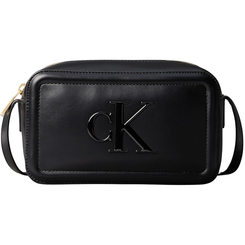 Calvin Klein Donna Borsa a Tracolla Bold Camera Bag con Logo, Nero (Black), Taglia Unica