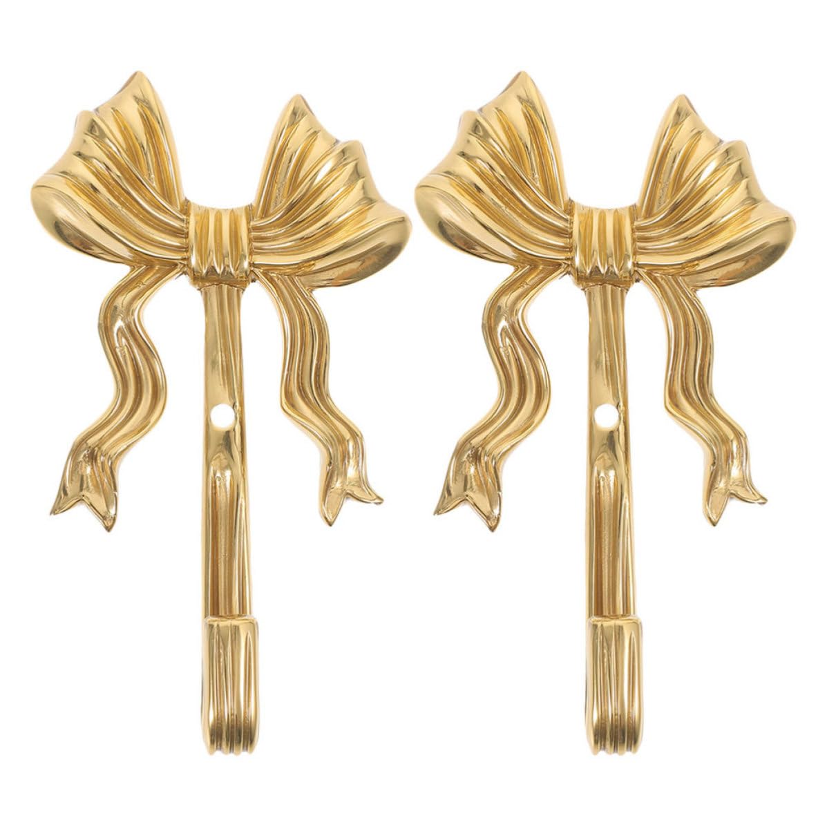 TOYANDONA Ganchos de Pared de Latón Dorado 2 Piezas para Toallas y Ropa