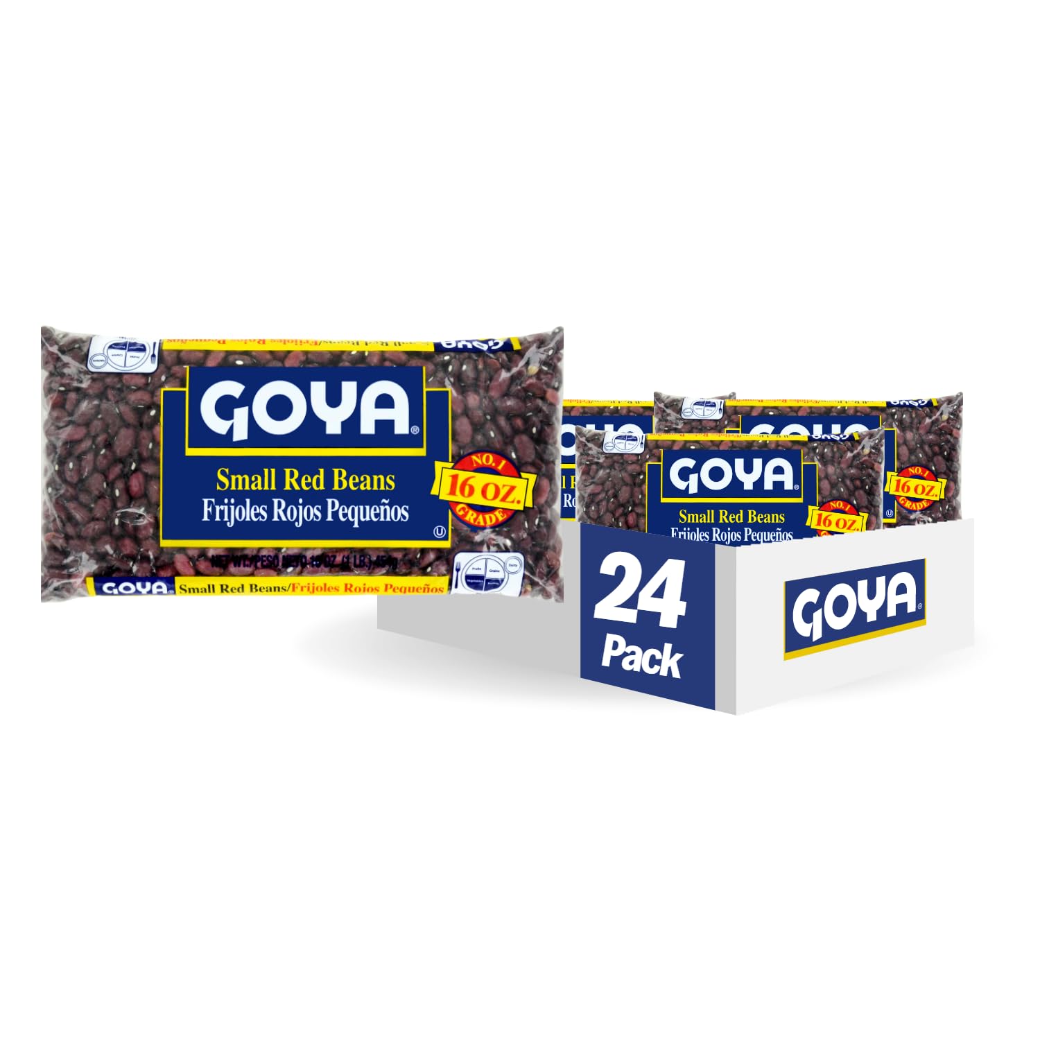 Goya Foods Small Dry Red Beans, 16-Ounce (Pack of 24), (KKPPOA27983)