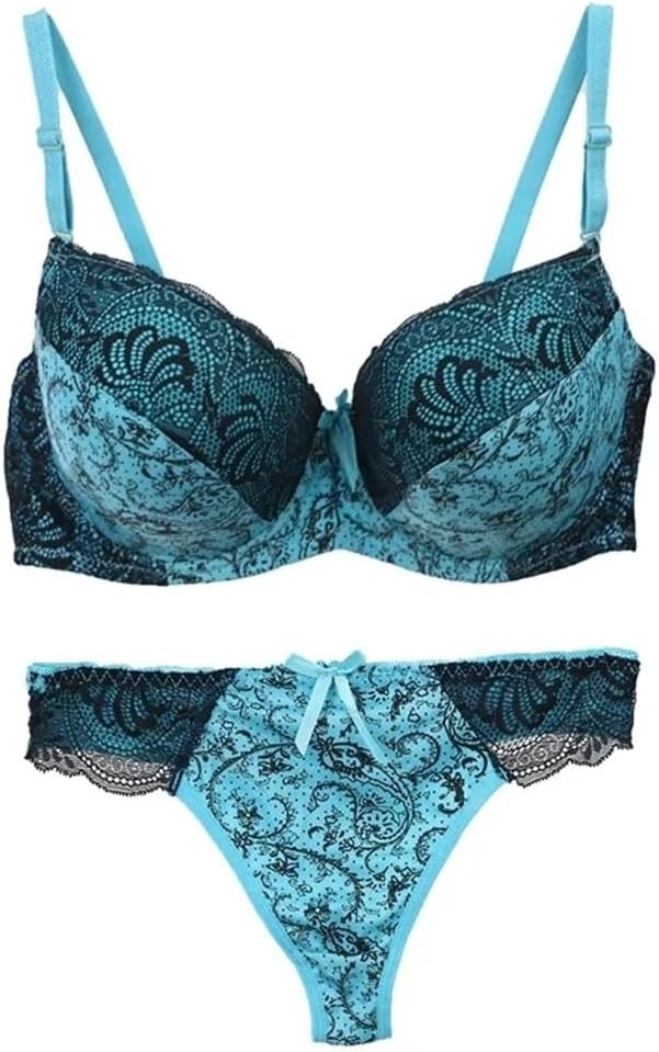 Women's Bra Set Sexy Size Lingerie Embroidered Lace Cup Underwear