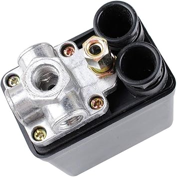 Central Pneumatic Air Compressor Pressure Switch Control Valve With 1/4PT Thread Safety Pressure Relief Valve,Replacement Parts 90-120 PSI 4 Port 240V Air Compressor Pressure