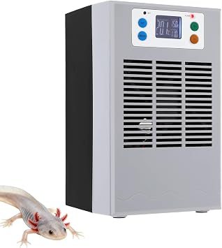 30L/7.93GAL 100W Aquarium Chiller Water Chiller Constant Temperature Cooling System with Low Noise & Circulation Pump, for Fish Tank, Axolotl, Coral Reef, and Hydroponics
