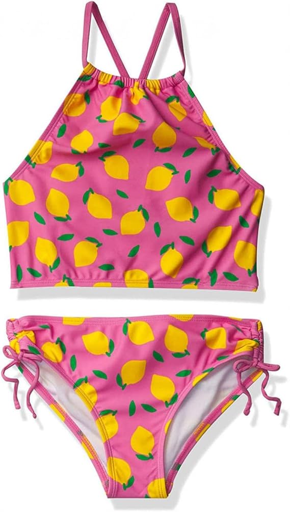 Amazon Co Jp Lucy Frank スクール水着 サスペンダー スイムウェア 女の子用 人気 ビキニ おしゃれ レモン柄 ベビー水着 カジュアル 上下2点セット ファッション 水着 レディース セパレート 夏 ビーチ 水遊び 海水浴 練習用 幼稚園 保育園 服 ファッション小物