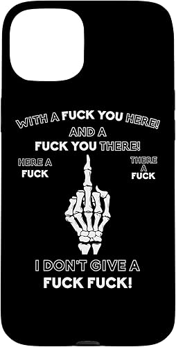 Vista 19 de Funda para iPhone 13 Pro Max Skeleton Middle Finger F You Pun Humor para adultos