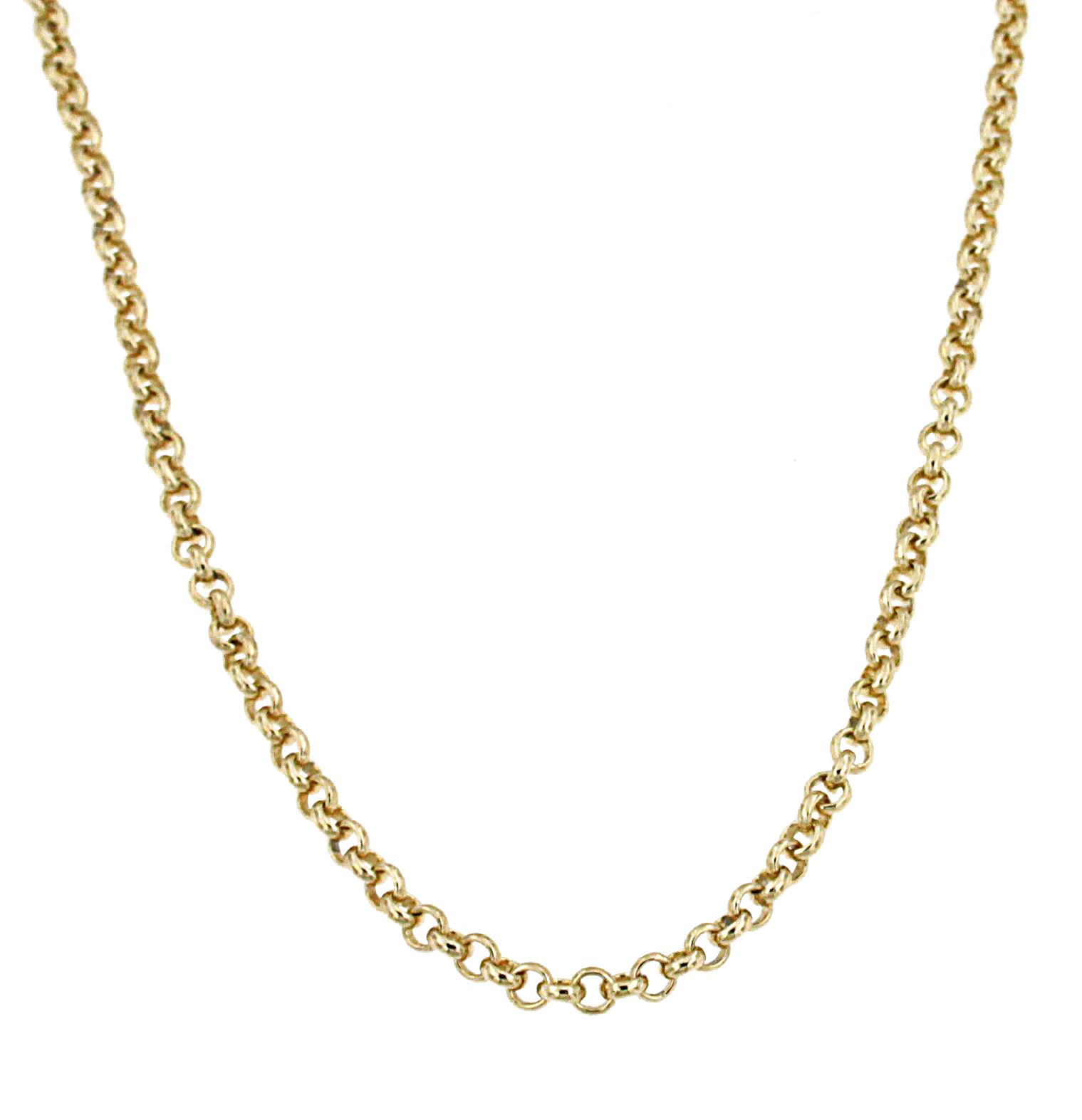 Erbskette vergoldet oder Gold Doublé 4 mm Länge wählbar Halskette Goldkette Herren-Kette Anhängerkette Damen Geschenk Schmuck ab Fabrik Italien tendenze