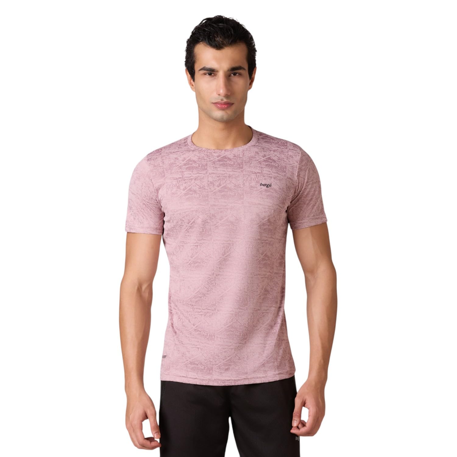 berge' Gym T Shirts for Men Workout Activewear Solid Quick Dry Sports Tshirt for man Breathable Lightweight Half Sleeve Regular Fit Round Neck Running Boys T Shirt-picture-12