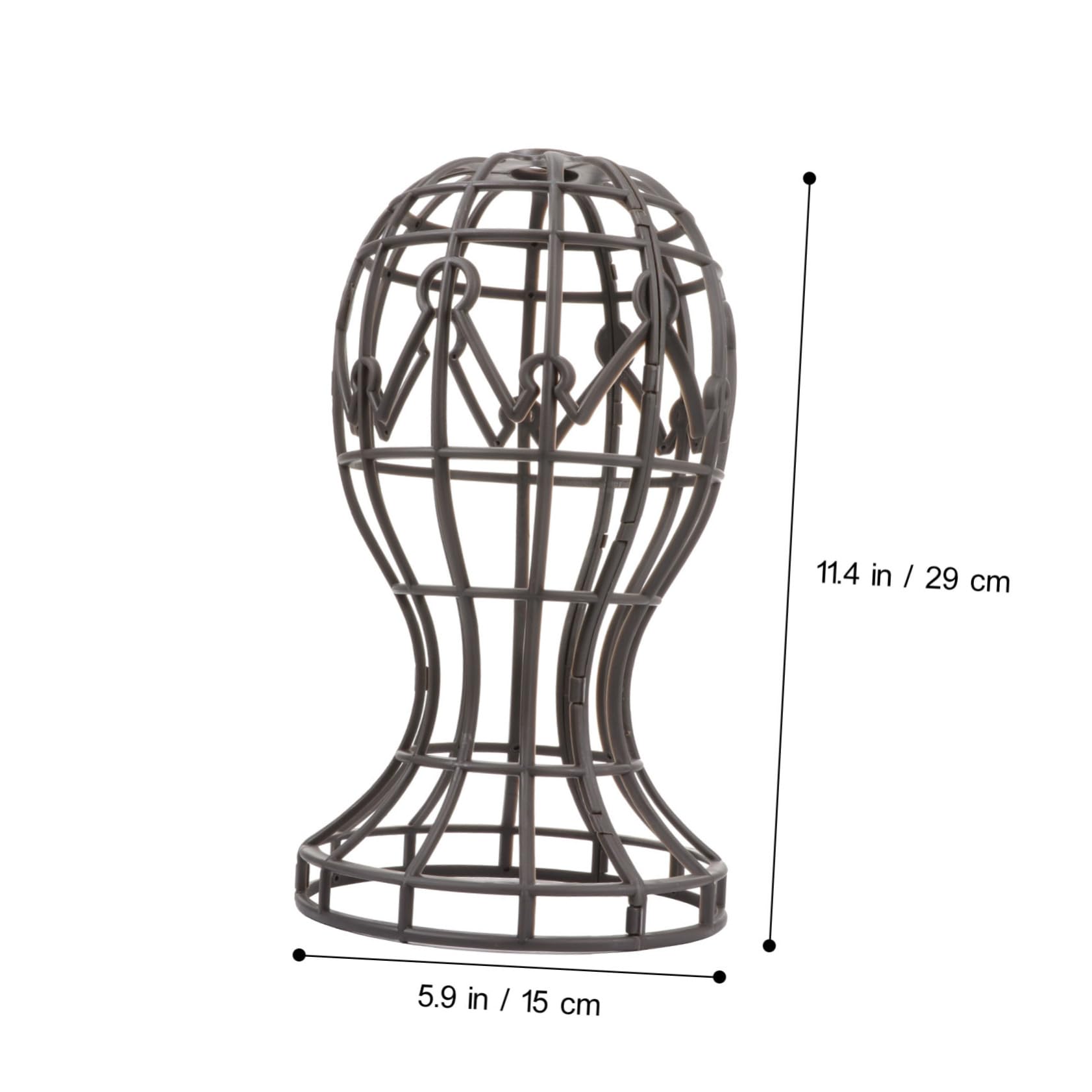 Healeved Wicker Wig Stand Wig Holder Display Home Stand for Hair Styling Mannequin Head for