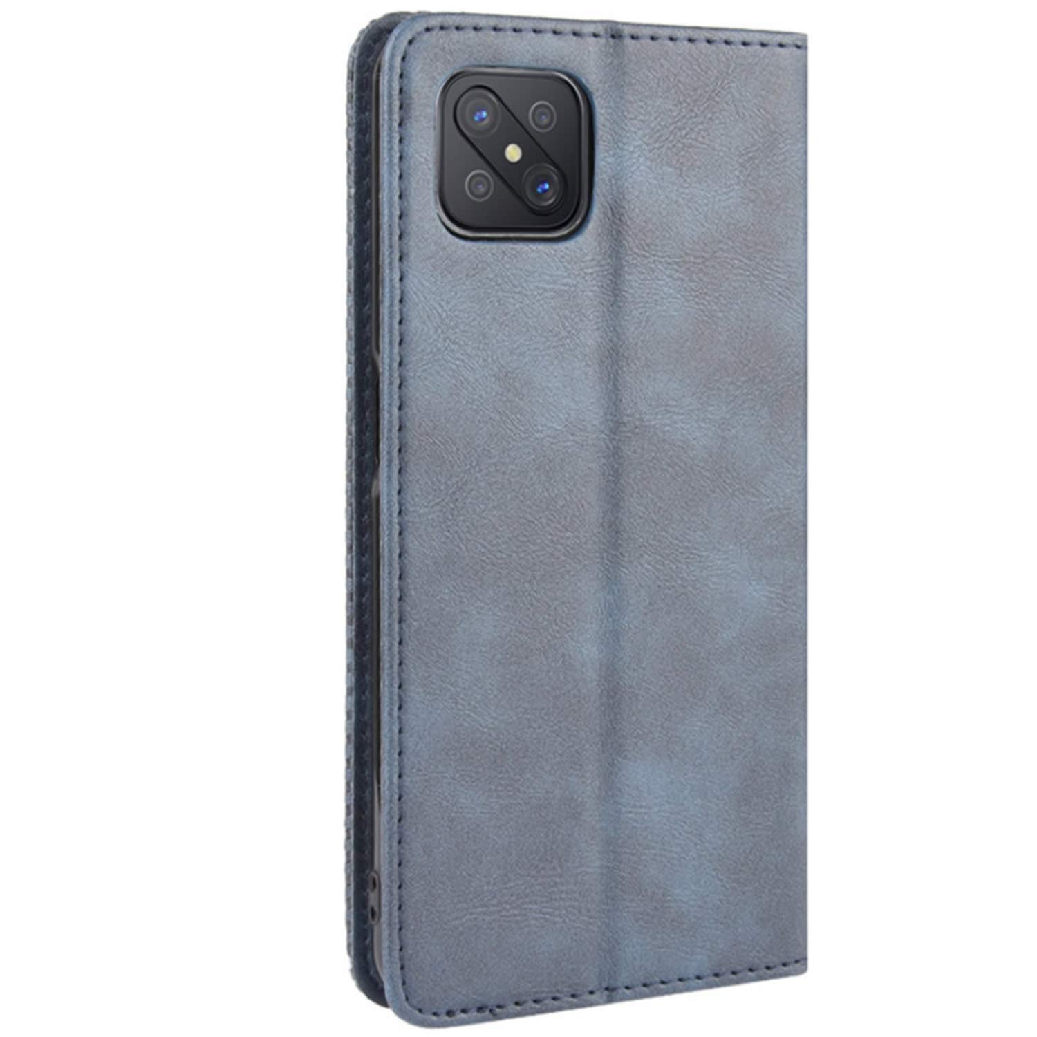 Custodia Portafoglio Per Oppo Reno4 Z 5G Con Pelle PU Magnetica E Supporto - Marrone - 2