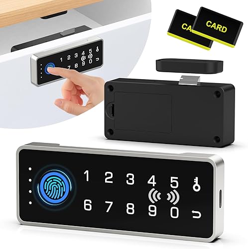 Miniatura 10 de Eseesmart Cerradura inteligente para gabinete, magnética digital electrónica RFID sin llave, Bluetooth, seguridad infantil, a prueba de bebés