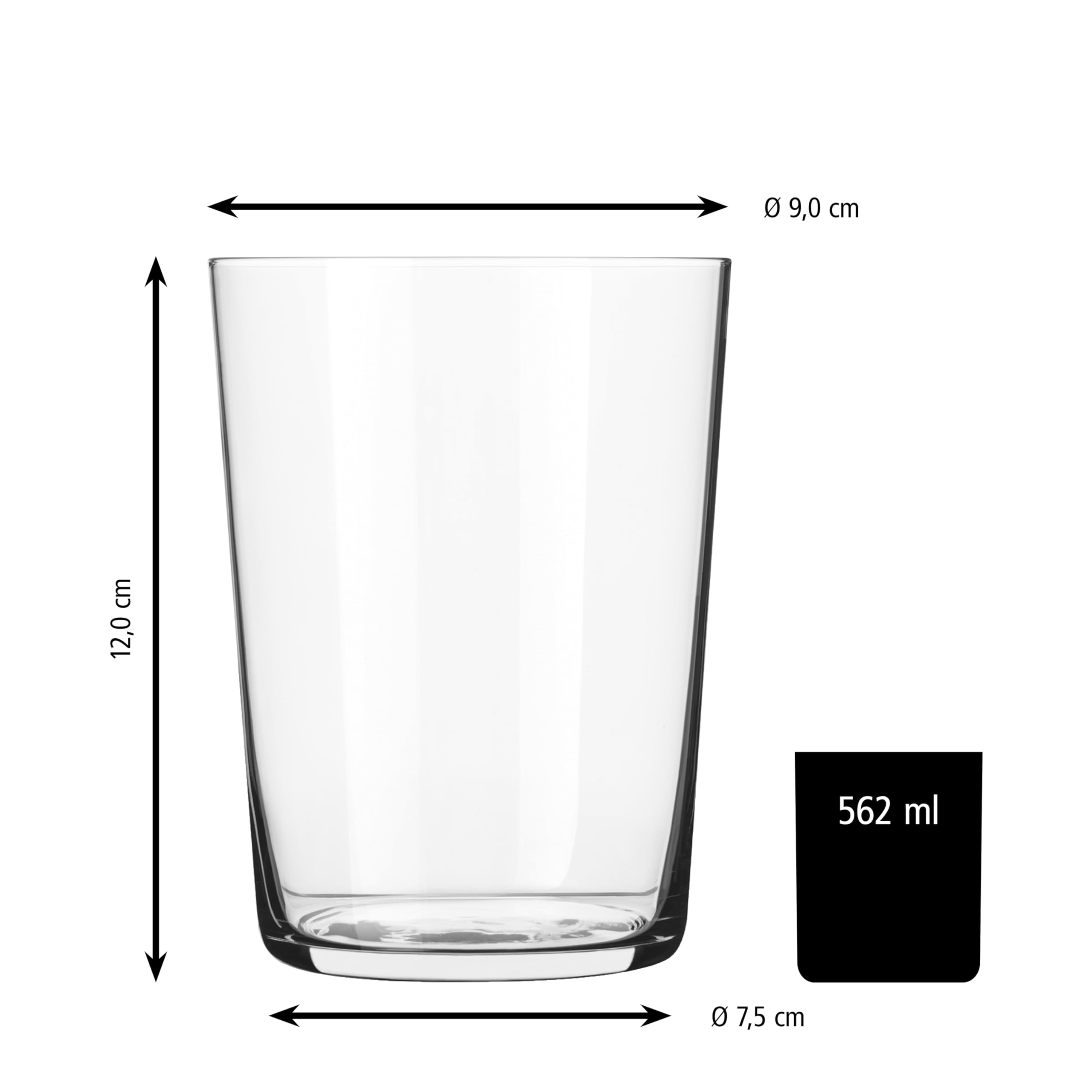 LIBBEY 70722 Verre à boire « CIDRA », 562 ml, lot de 12