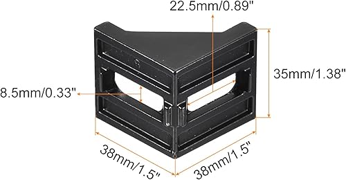 Miniatura 2 de uxcell Juego de 2 soportes de esquina interior, 1.49 x 1.49 x 1.49 pulgadas, conector de ángulo 4040 para perfil de aluminio de la serie 4040