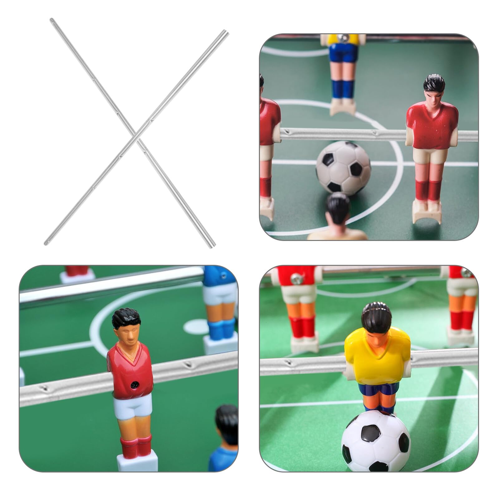 2pezzi Asta Per Calcio Balilla in Metallo Asta Azionamento Per Macchina Da Calcio Da Tavolo Accessorio Sostituzione Per Balilla Facile Installare e Riporre
