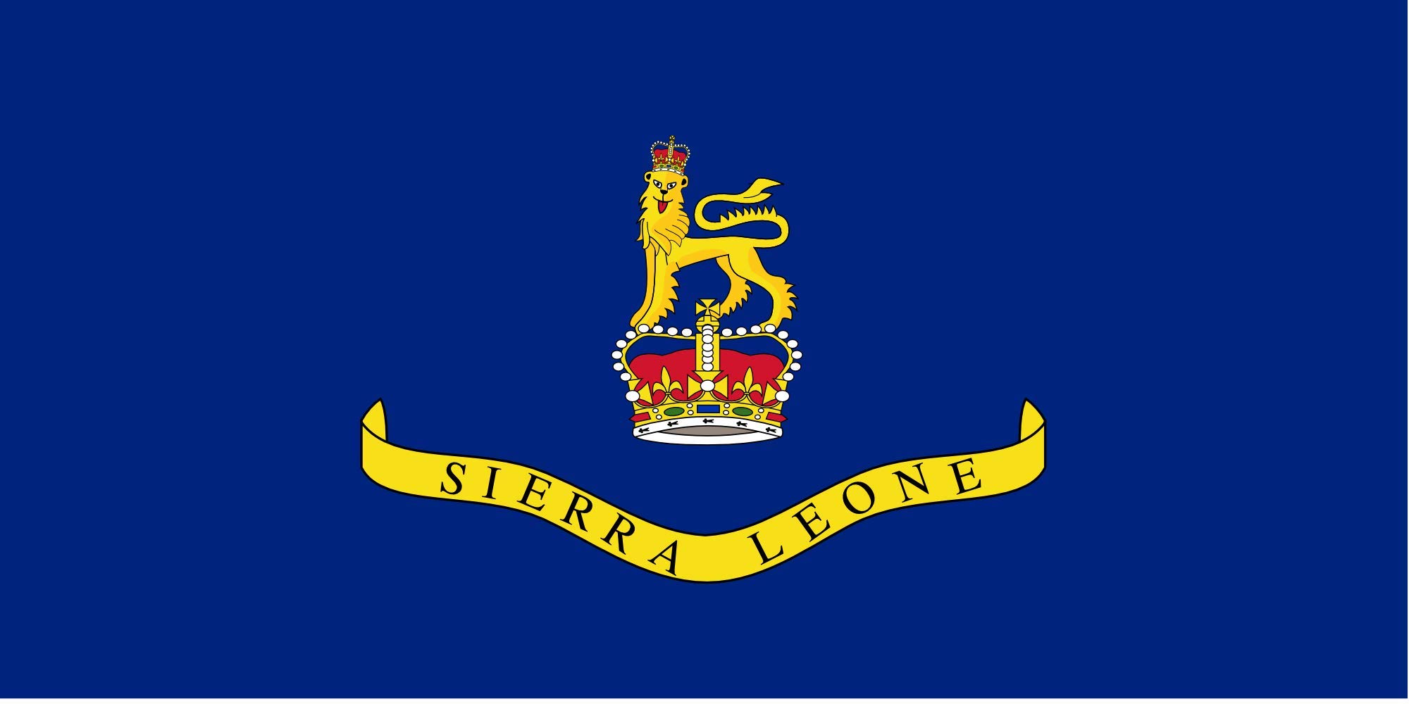 Drapeau XL Governor-General of Sierra Leone drapeau paysage pour reconstitution historique