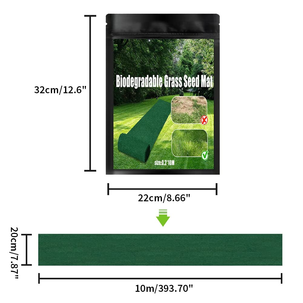 Buy Grass Seed Mat Roll Biodegradable Lawn Seed Mat Easy to Use Growing