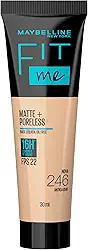 Maybelline NY Base Líquida com Controle de Oleosidade Fit Me Matte FPS 22 Cor 246 (Antiga B140), 30ml