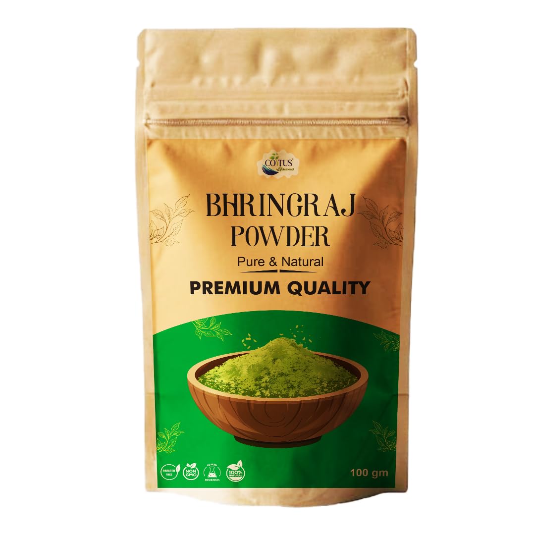 100% Pure Bhringraj Powder 100GM | Ayurvedic Herbal Powder for Hair Growth, Scalp Nourishment & Premature Greying | Natural Hair Care & Wellness | No Additives or Preservatives-image-47